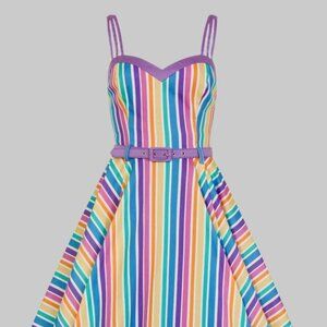Colorful Striped Women's Dress